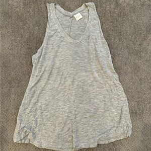 Gray v-neck tank top